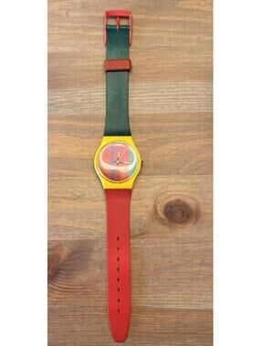 VTG 1985 Swatch Watch McGregor 34mm Tested Stranger Things New Battery 5344P Men